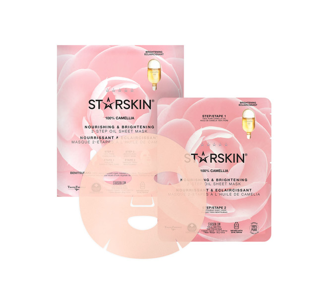 STARSKIN Nourishing & Brightening 100% Camellia 2-Step Oil Sheet Mask